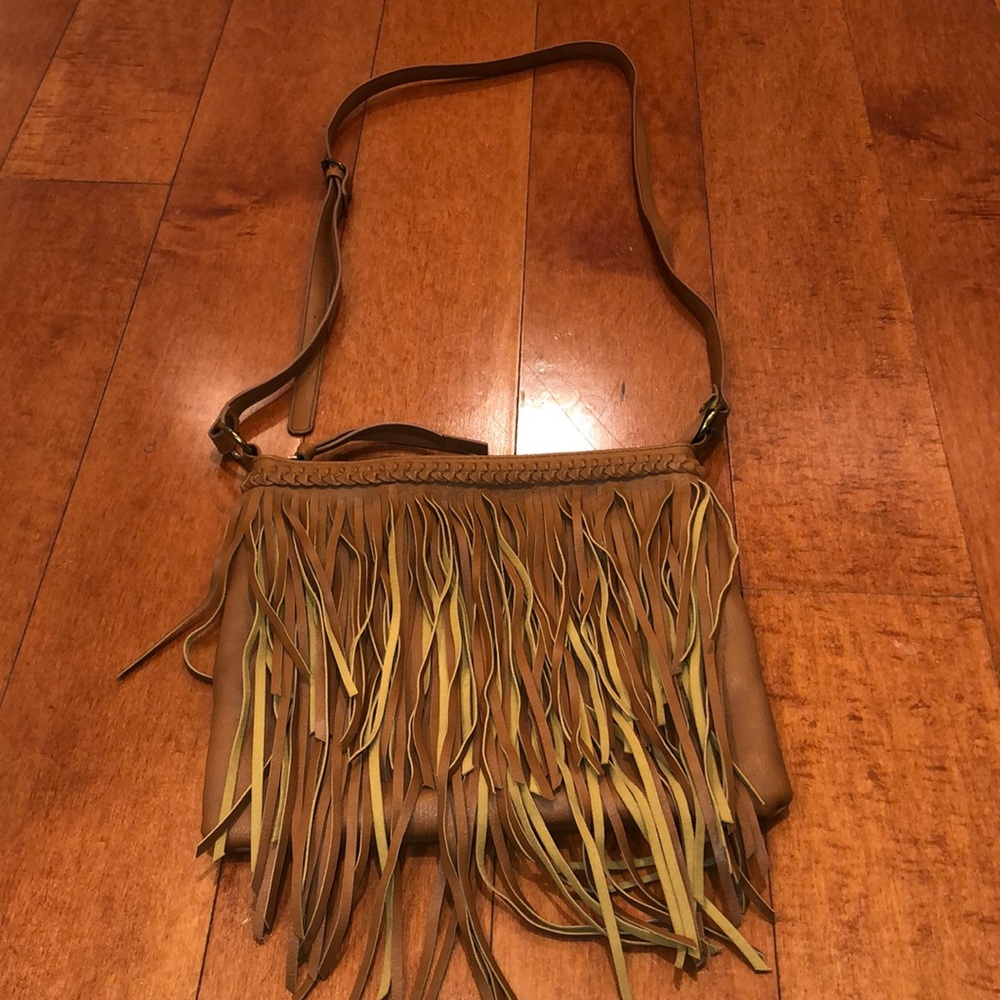 Steve Madden Faux Leather Bag w/ Fringe